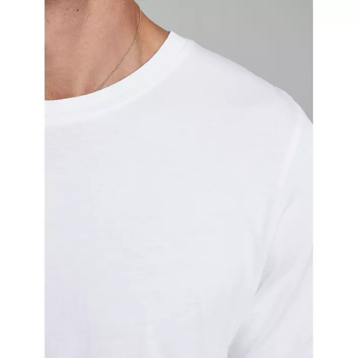 Jack & Jones JJEORGANIC kortärmad basic T-shirt, Vit, large image number 3