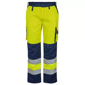 Engel Safety arbetsbyxa dam, Varsel gul/marinblå