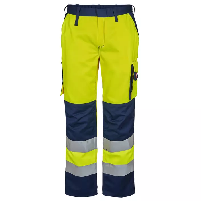 Engel Safety dame arbeidsbukse, Hi-vis gul/marineblå, large image number 0