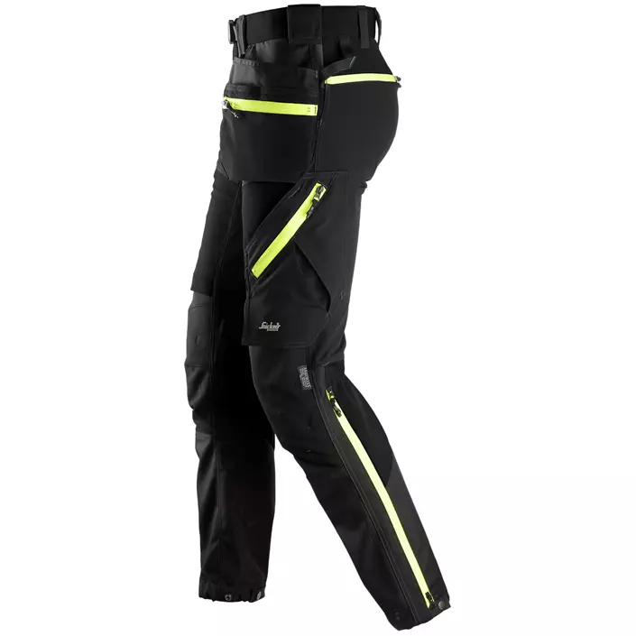 Snickers FlexiWork craftsman trousers 6940 full stretch, Black/Yellow, large image number 1