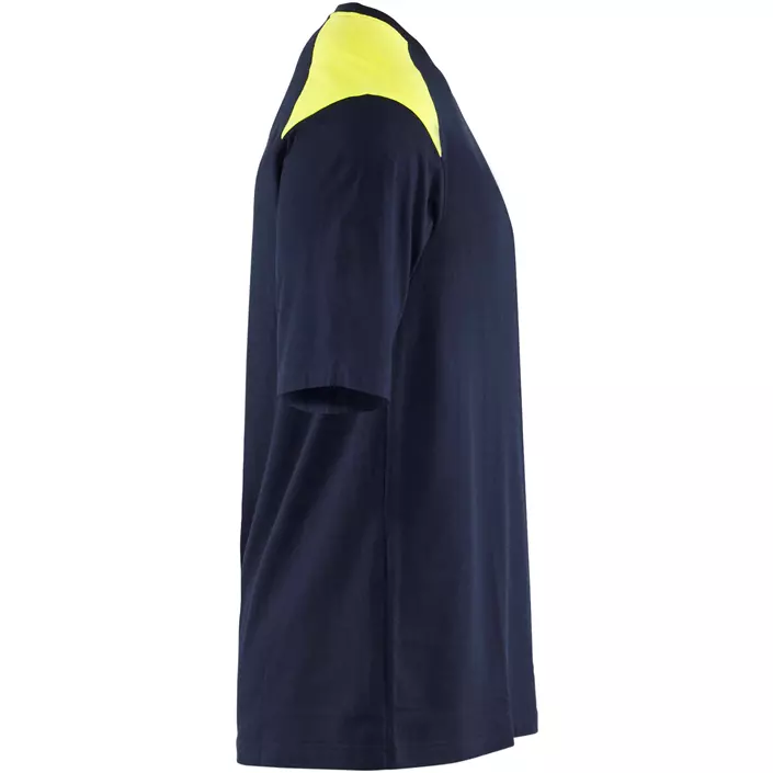 Blåkläder FR T-shirt, Marine/Hi-Vis gul, large image number 2