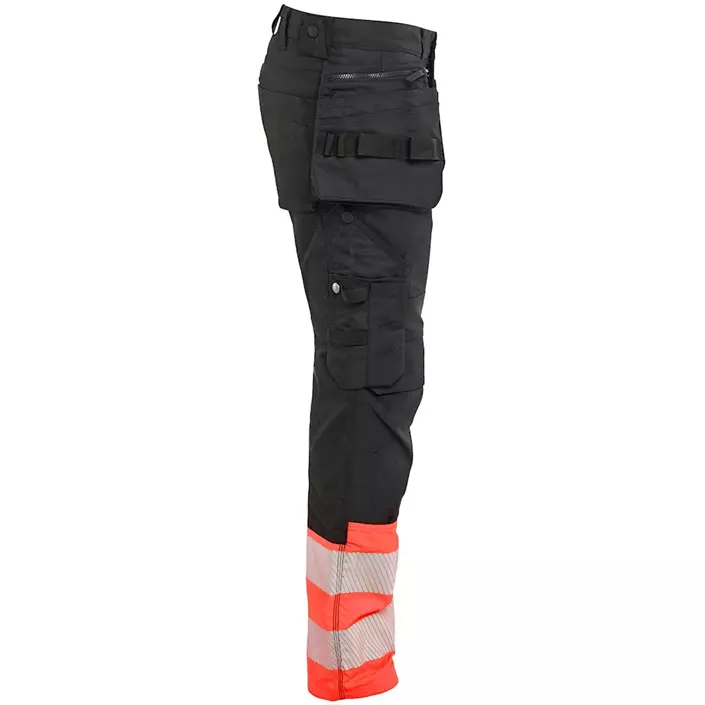Blåkläder håndværkerbukser, Sort/Hi-Vis Rød, large image number 2