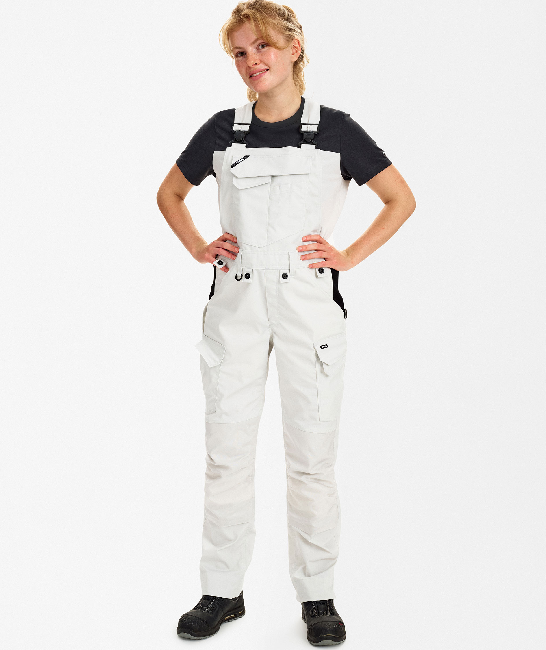 Engel Entire women's bib and brace, Bone White, large image number 2