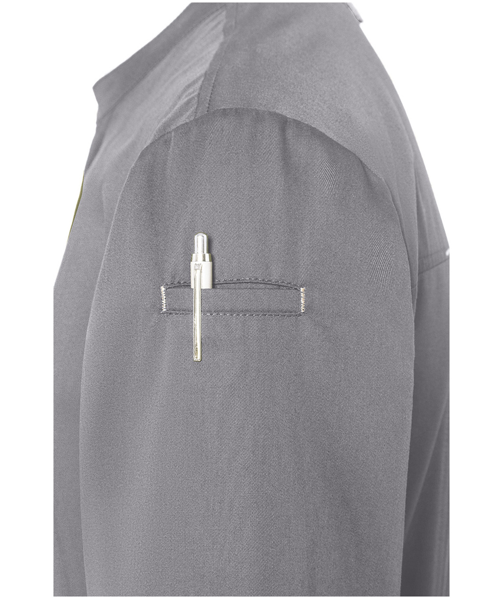 Karlowsky Green-generation chefs jacket, Platinum grey, Platinum grey, large image number 7