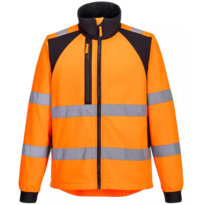 Portwest WX2 Eco softshell jacket, Hi-Vis Orange/Black, large image number 0