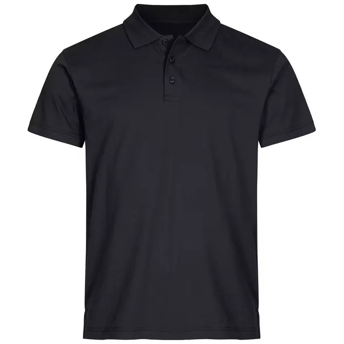 Clique Single Jersey Poloshirt, Schwarz, large image number 0