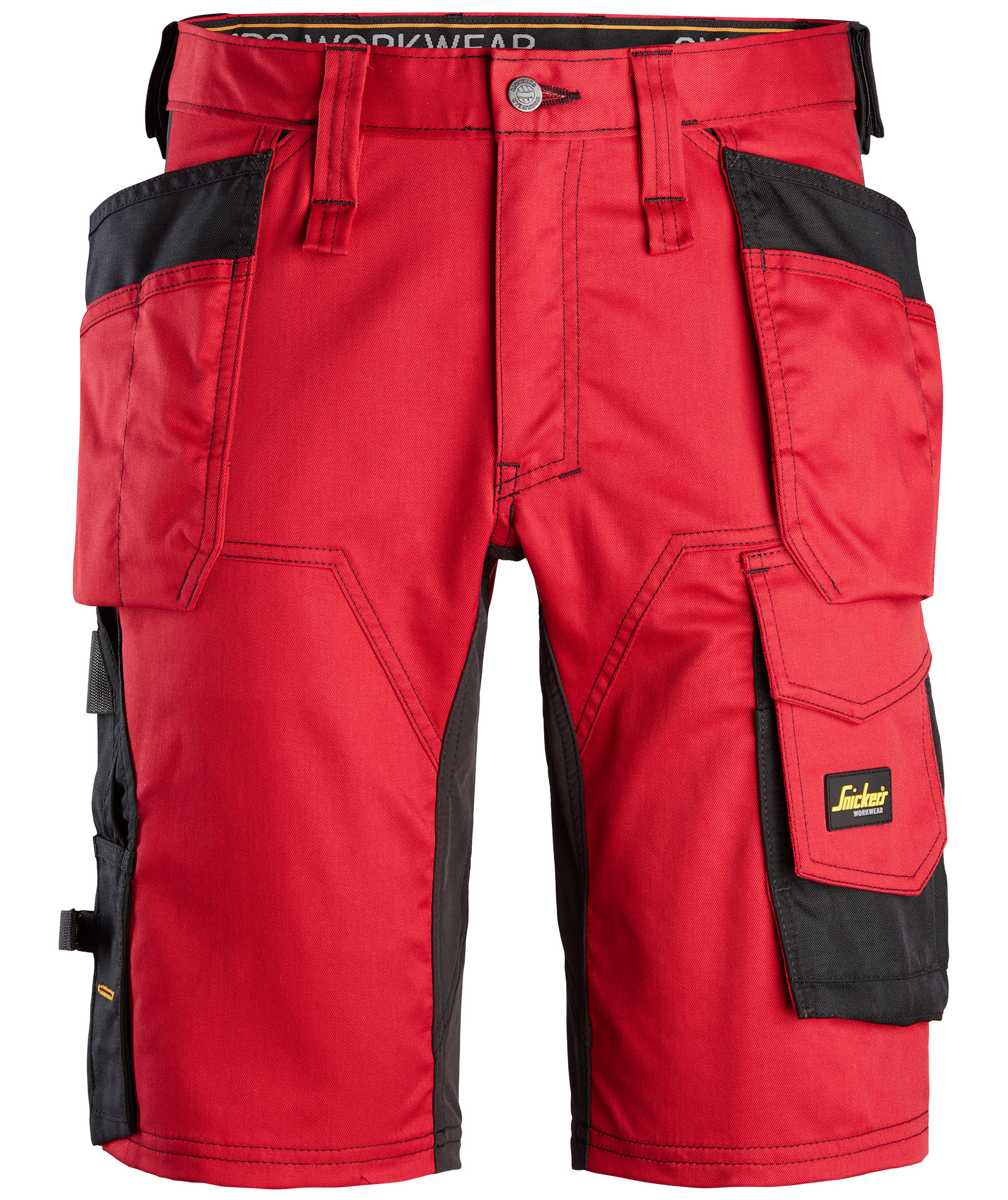 Snickers AllroundWork craftsman shorts 6141, Chili Red/Black, Chili Red/Black, swatch