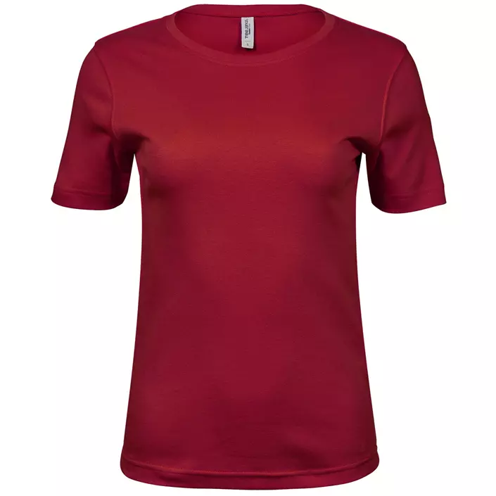 Tee Jays Interlock dame T-skjorte, Rød/Mørk Rød, large image number 0