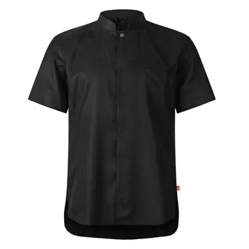 Segers 1023 slim fit short-sleeved chefs shirt, Black