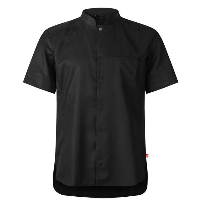 Segers 1023 slim fit kortærmet kokkeskjorte, Sort, large image number 0