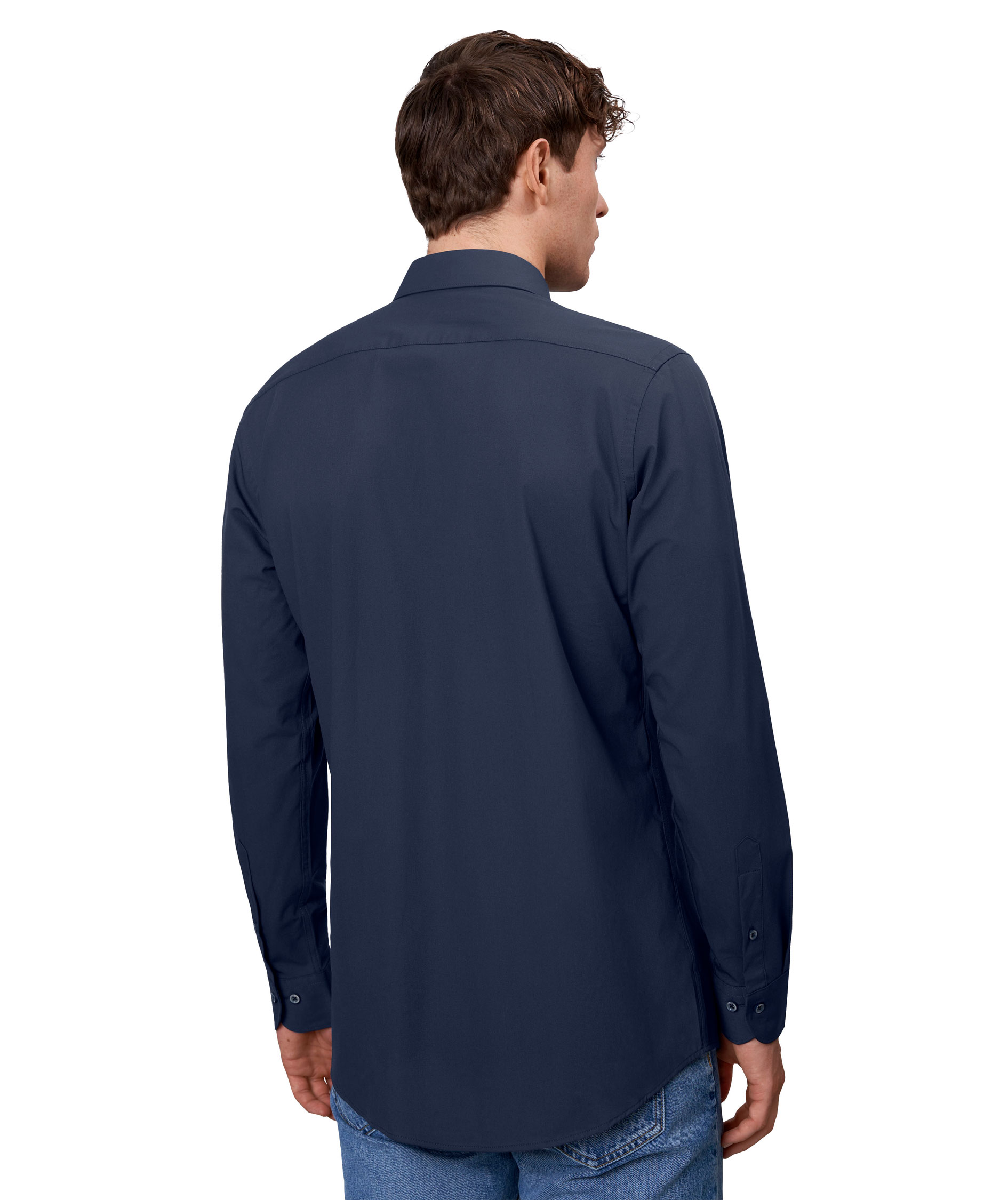 Seven Seas hybrid Slim fit skjorta, Navy, large image number 2