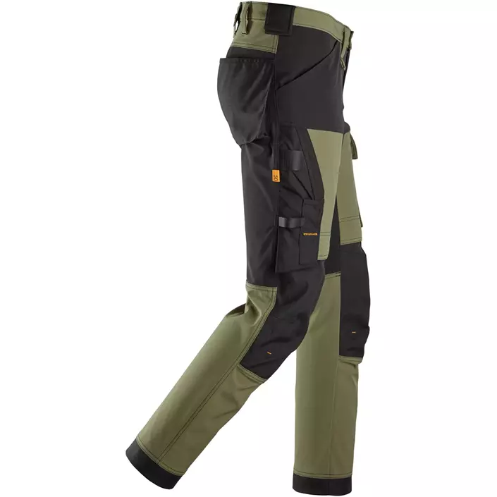 Snickers AllroundWork arbetsbyxa 6375 full stretch, Khaki Green/Black, large image number 3