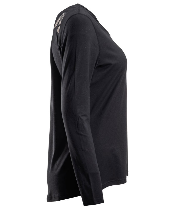 Kramp Active long-sleeved women's T-shirt, Black, large image number 2