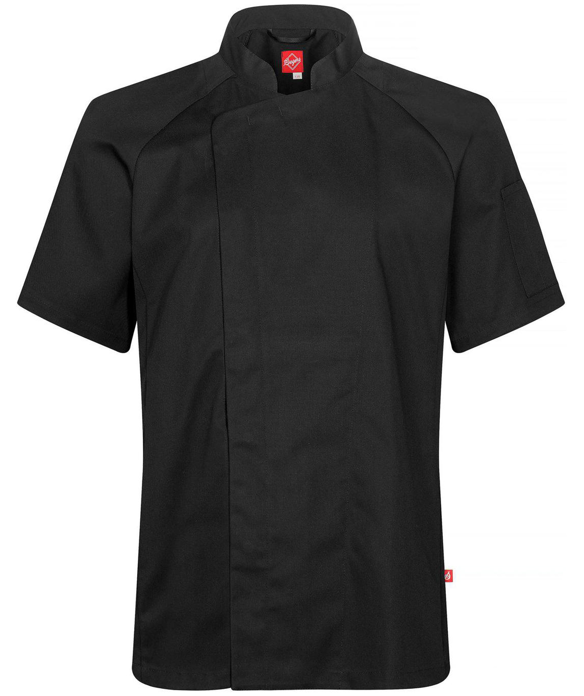 Segers 1003 kortermet kokkejakke, Black