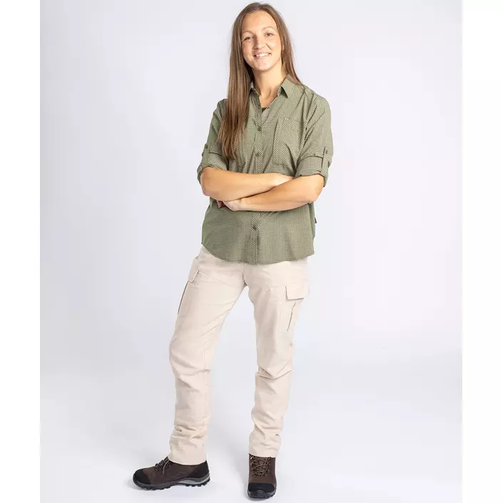 Pinewood NatureSafe dameskjorte, Pine Green/Off White, large image number 5