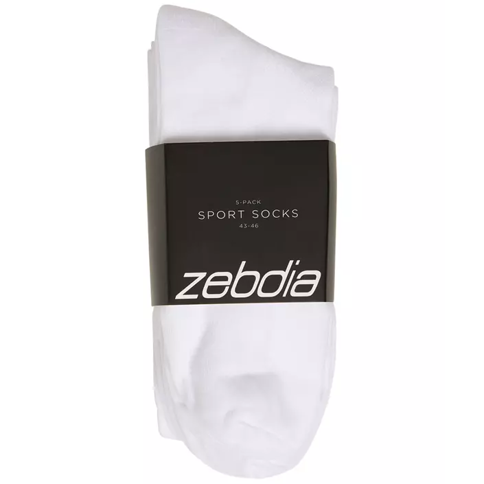 Zebdia 5-pack running socks, White, large image number 2