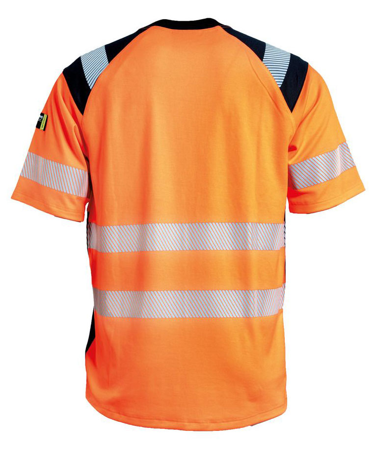 Tranemo T-shirt, Hi-vis Orange/Marine
