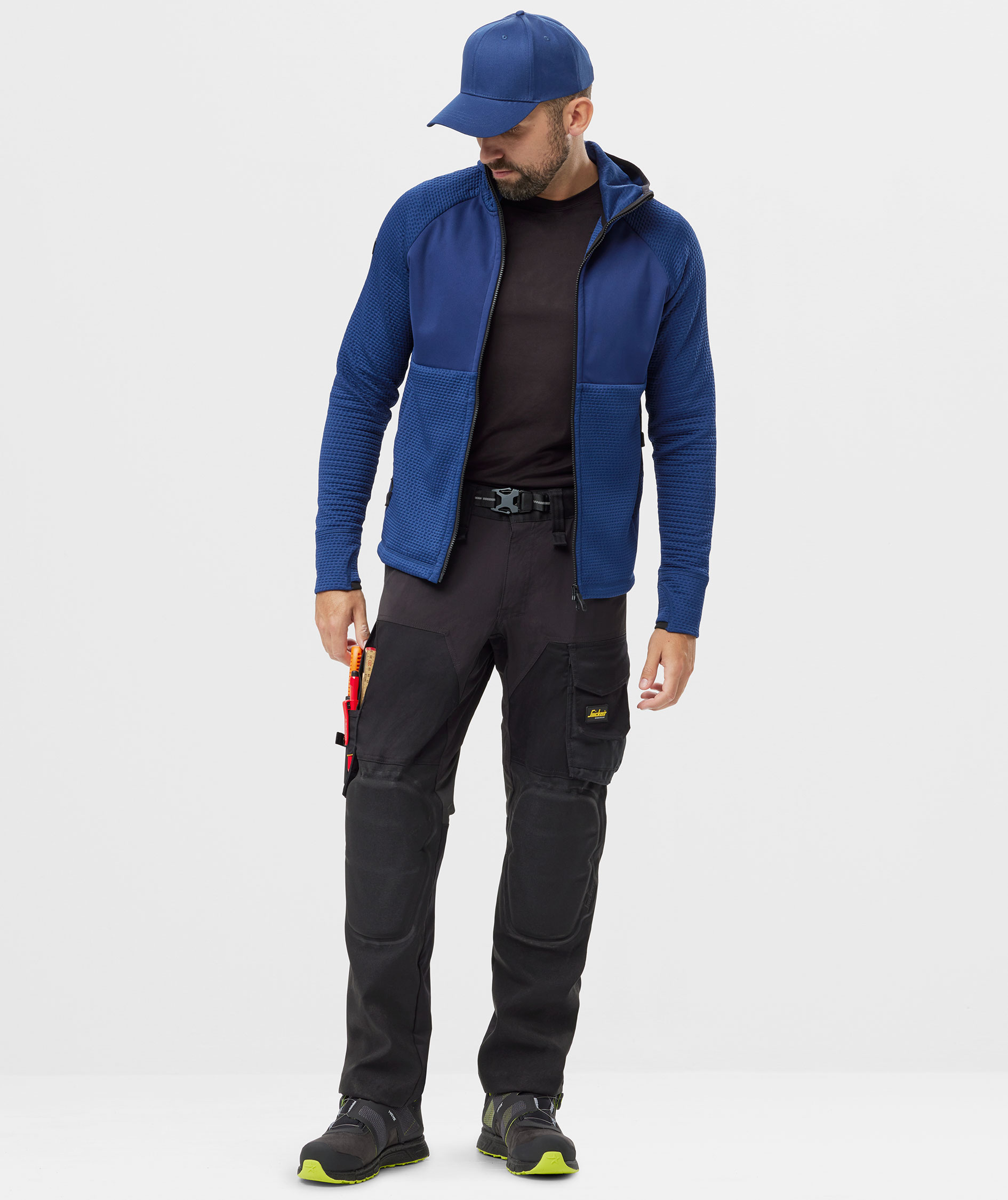 Snickers FlexiWork hettegenser med glidel&aring;s 8405, Deep Blue/Deep Blue, large image number 1