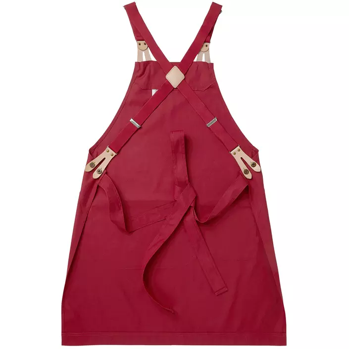 Segers bröstlappsförkläde med ficka, Röd, Röd, large image number 2
