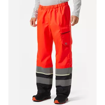 Helly Hansen UC-ME shell trousers, Hi-Vis Red/Ebony