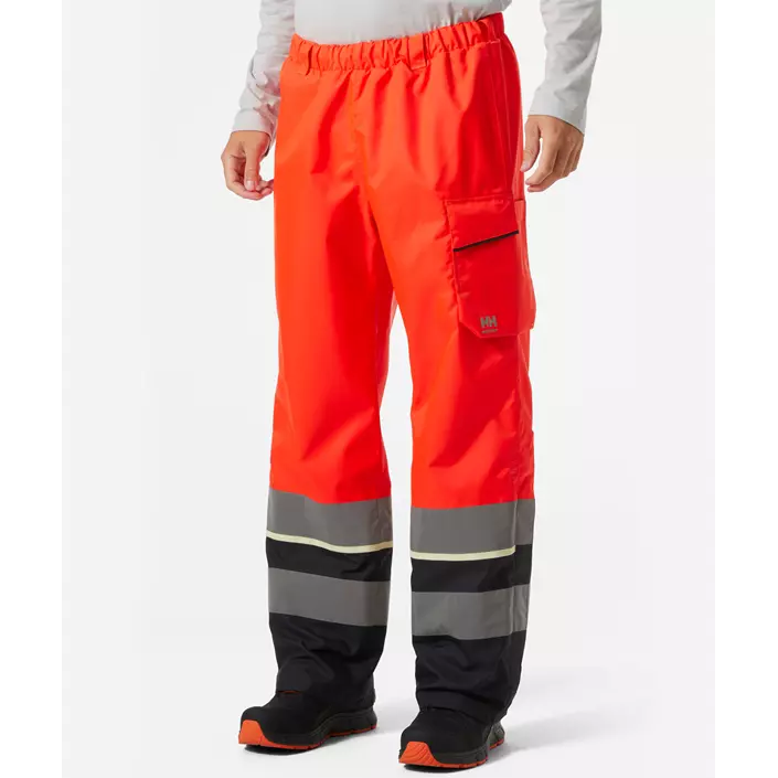 Helly Hansen UC-ME shell trousers, Hi-Vis Red/Ebony, large image number 1