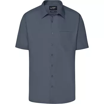 James & Nicholson modern fit kortærmet skjorte, Carbon Grå