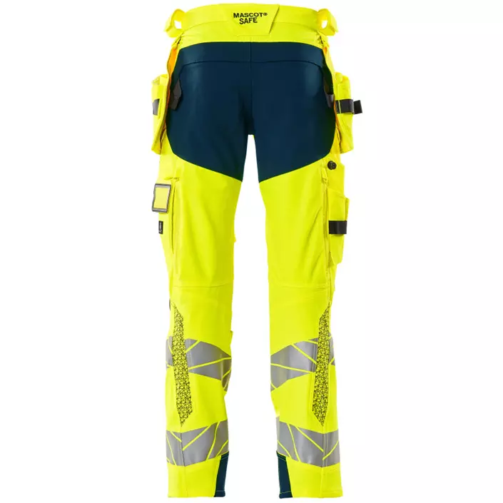 Mascot Accelerate Safe craftsman trousers Full stretch, Hi-Vis Yellow/Dark Petroleum, large image number 1
