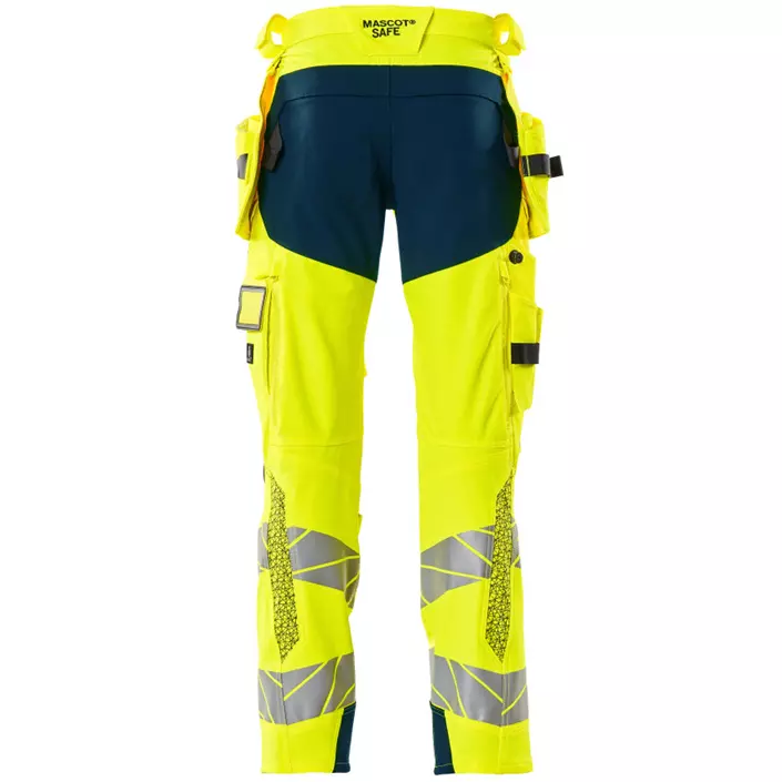 Mascot Accelerate Safe håndværkerbukser Full stretch, Hi-Vis Gul/Mørk Petroleum, large image number 1