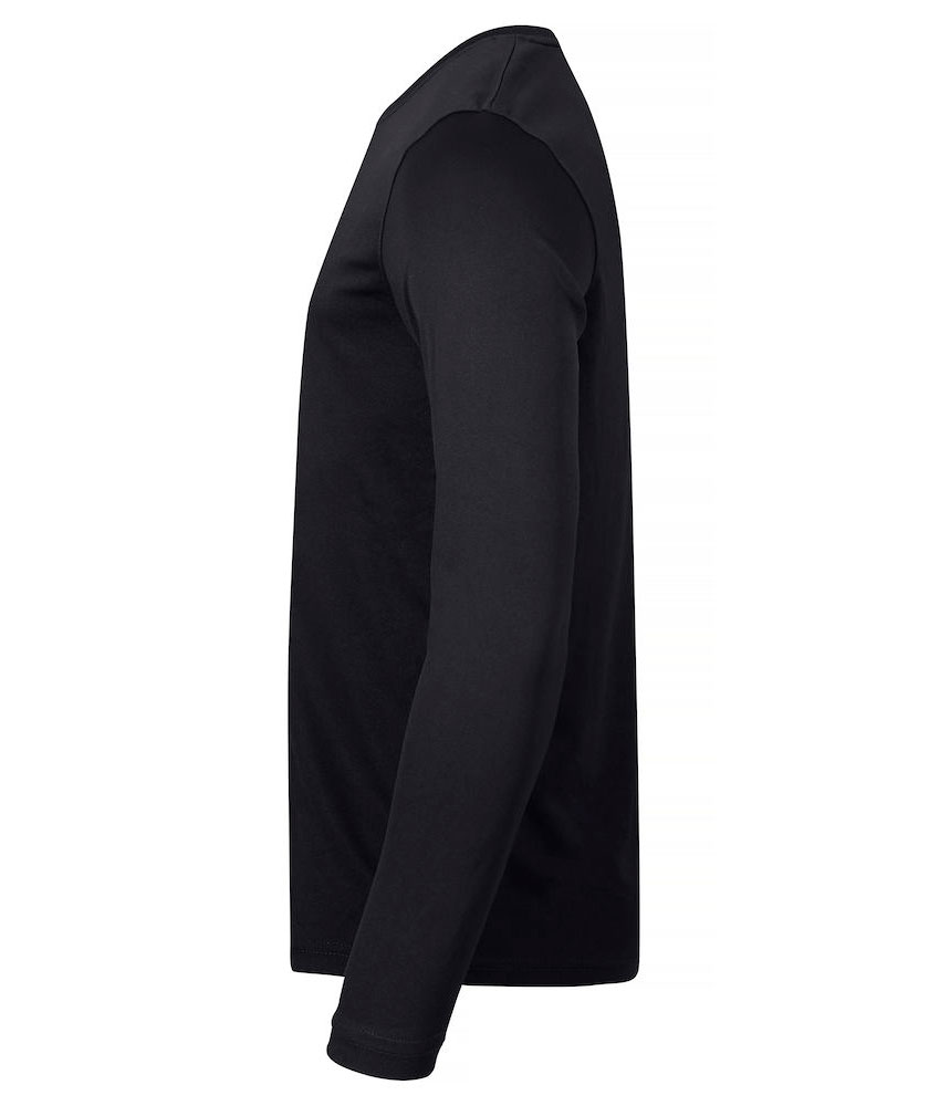 Clique Basic Active-T lang&aelig;rmet T-shirt, Sort, large image number 3