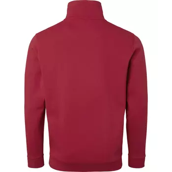 Top Swede sweatshirt med kort dragkedja 0102, Röd