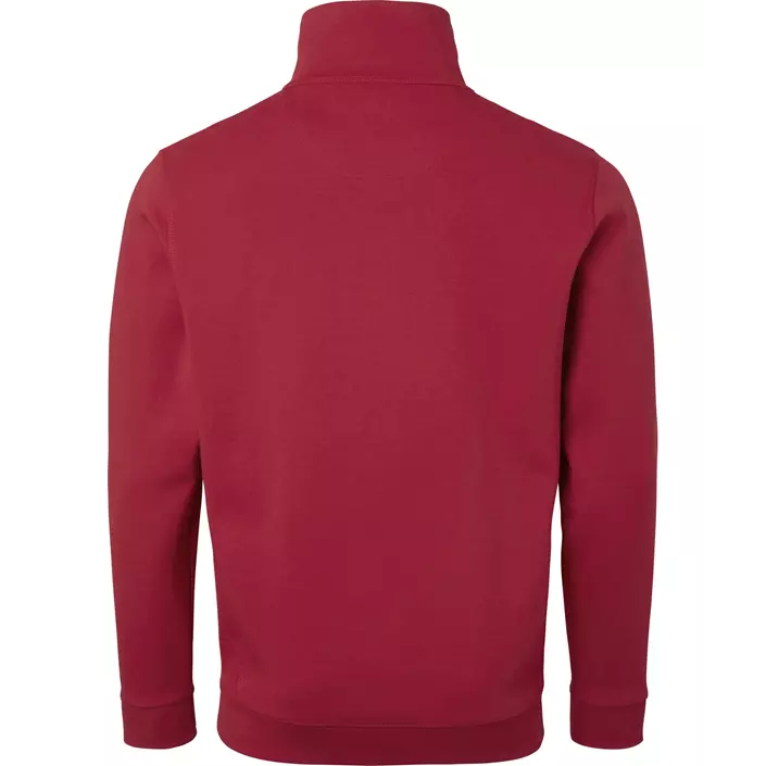 Top Swede sweatshirt med kort dragkedja 0102, Röd, large image number 1