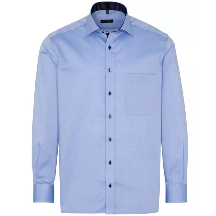 Eterna Fein Oxford Comfort fit skjorte, Blå, large image number 0