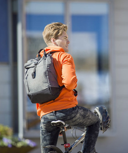 Clique Roll-Up backpack 18L, Antracit Grey, Antracit Grey, large image number 7