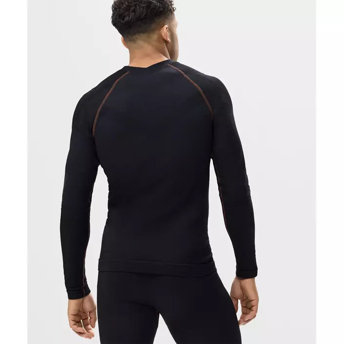 Snickers langærmet uld termoundertrøje, Black, large image number 2