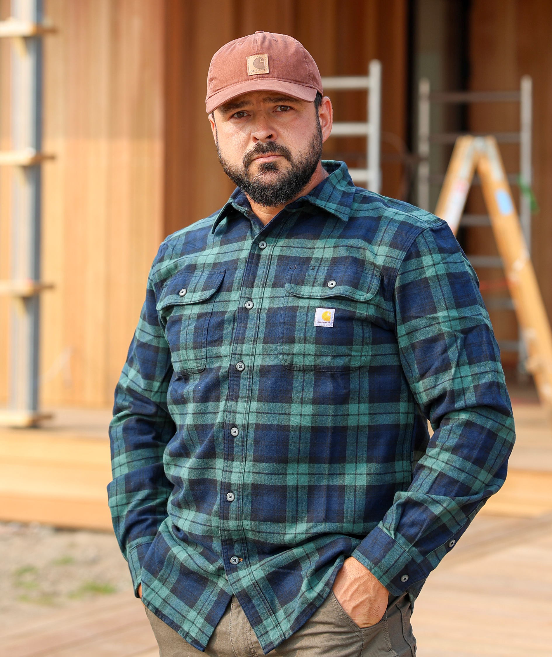 Carhartt flannelskjorte, Frosted Balsam