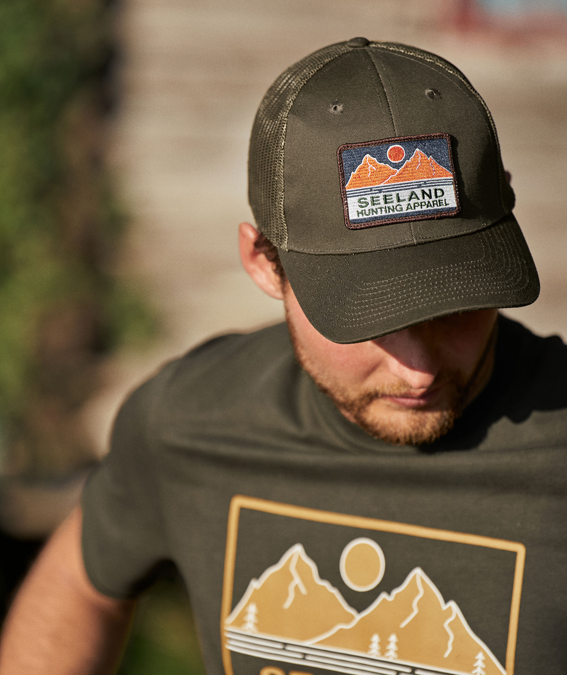 Seeland Gabbro Trucker cap, Grizzly brown, Grizzly brown, large image number 4