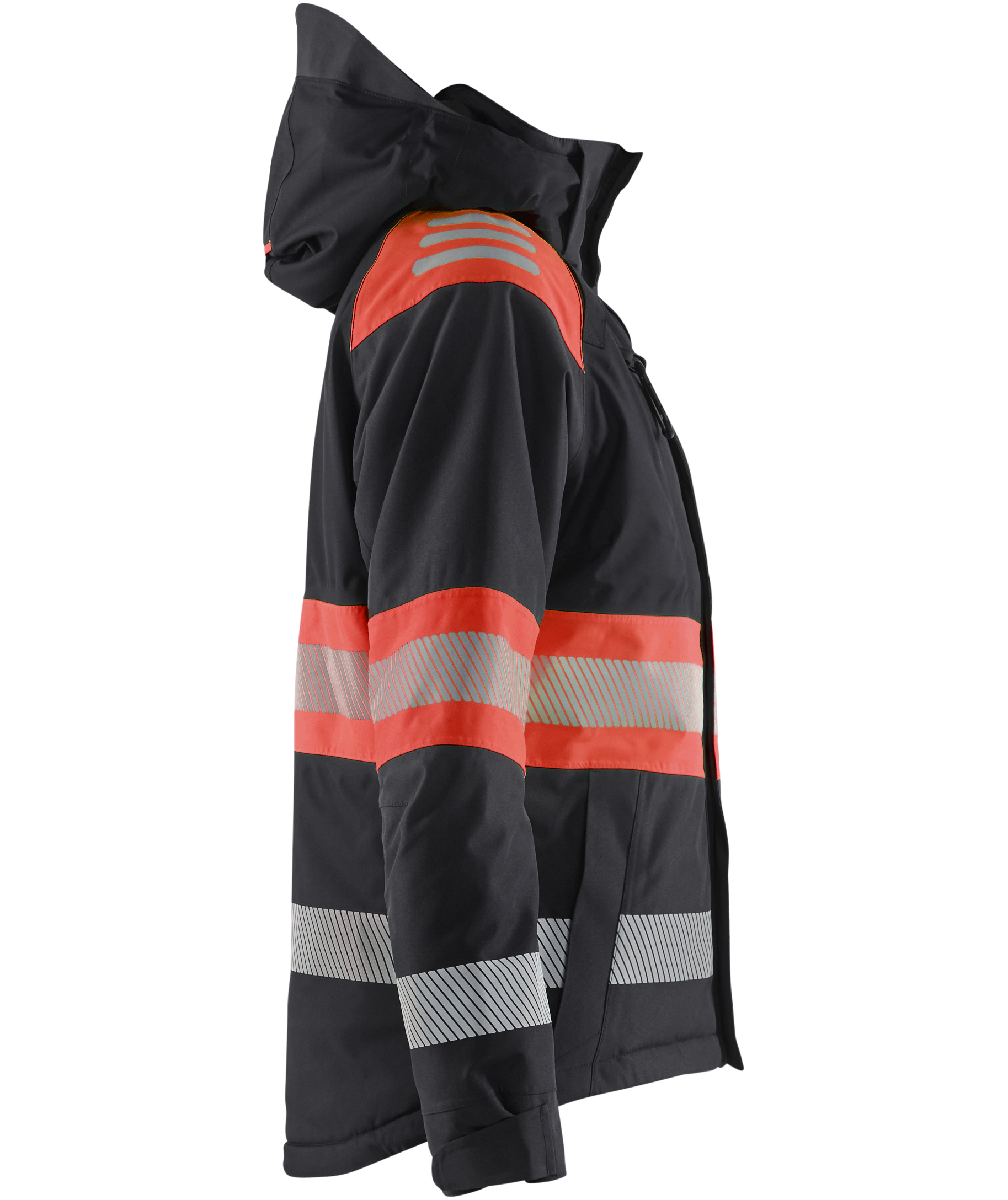 Bl&aring;kl&auml;der Damen Winterjacke, Schwarz/Hi-Vis Rot, large image number 3