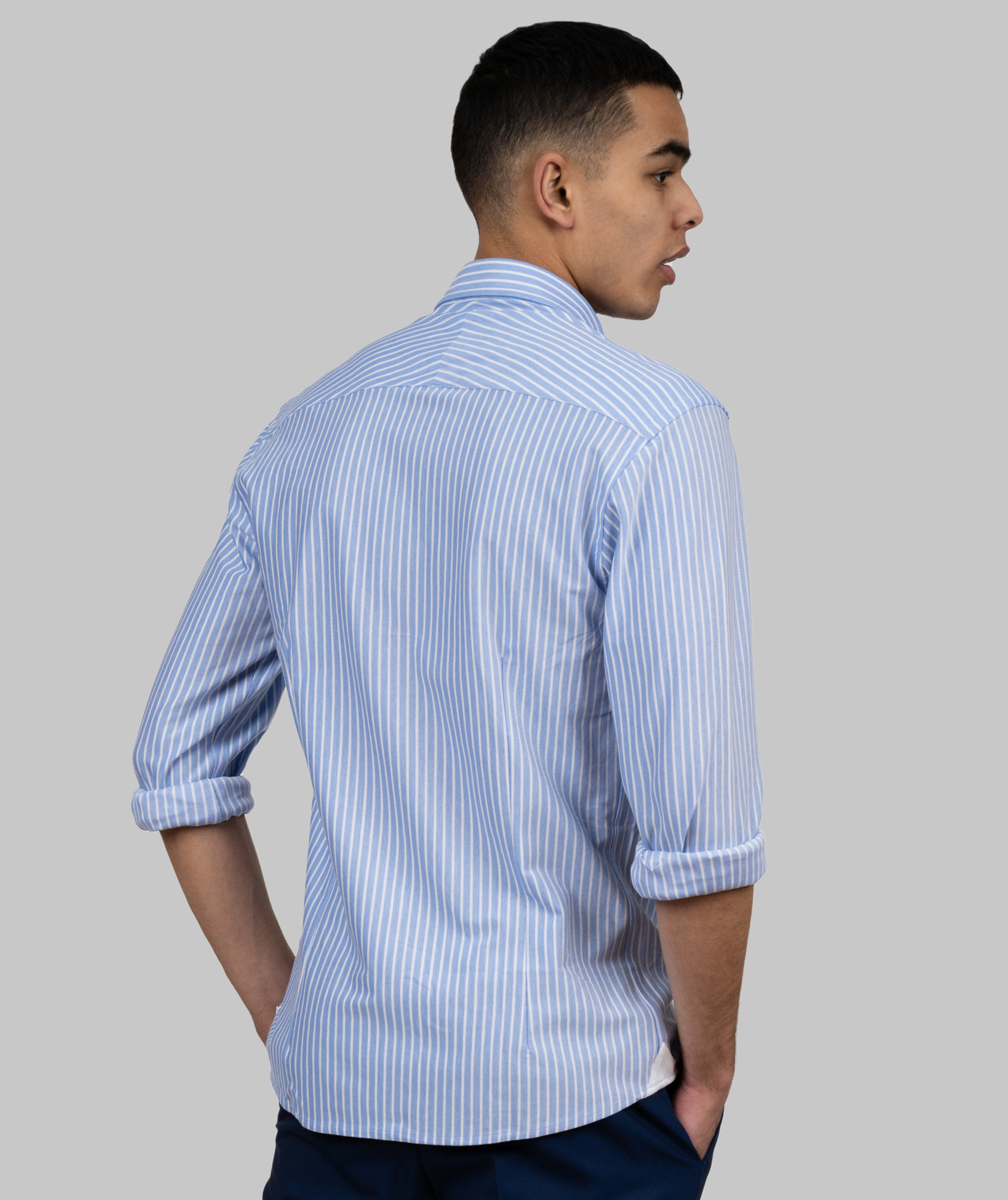 J. Harvest & Frost Indigo Bow 34 slim fit shirt, Blue, large image number 3