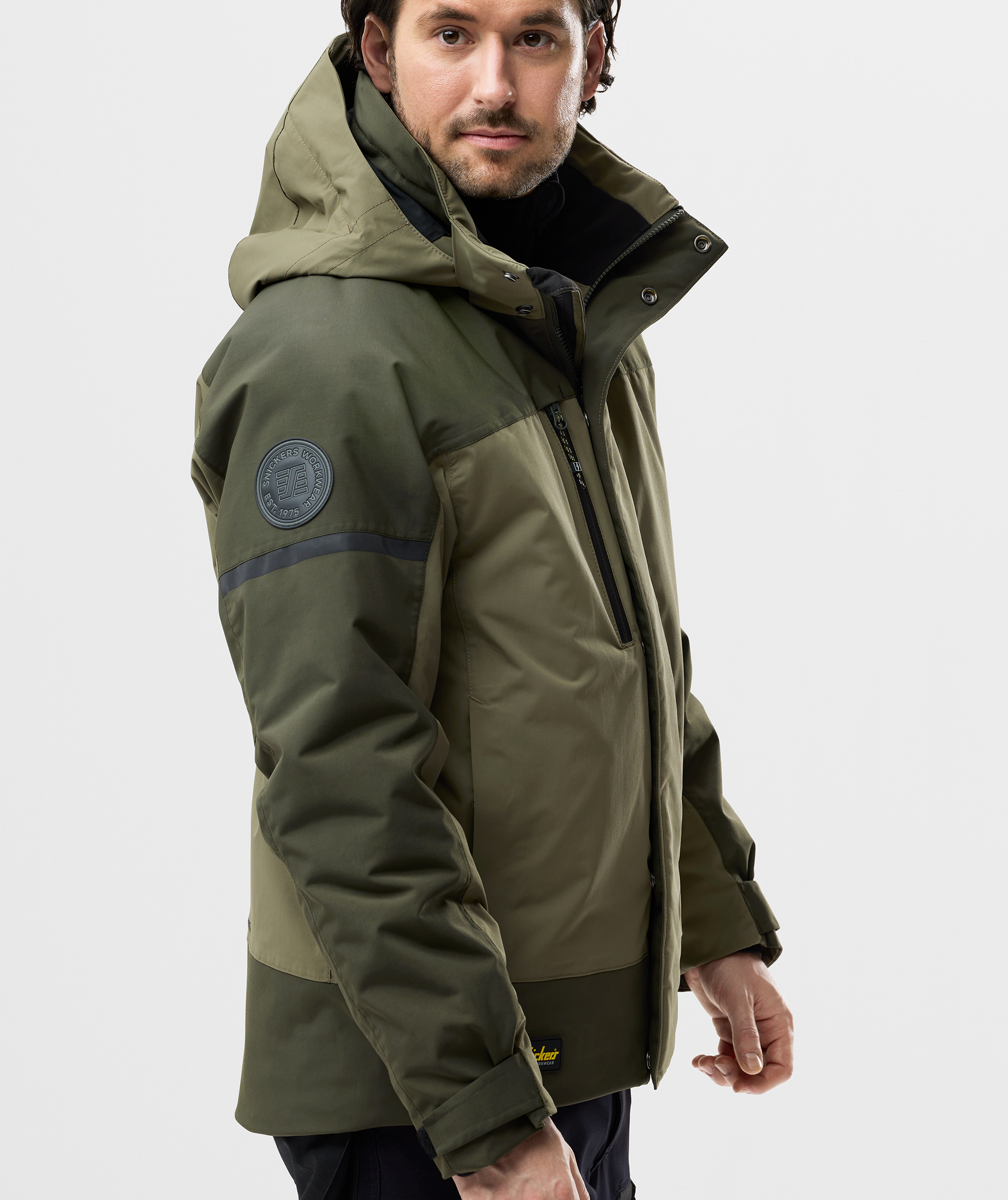 Snickers AllroundWork vinterjakke 1112, Khaki Green/Dark Khaki Green, large image number 5