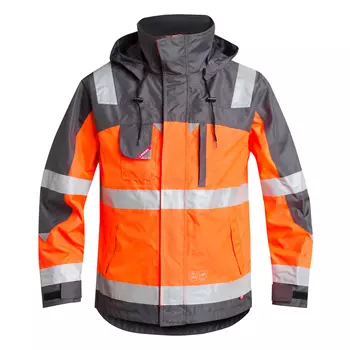 Engel shell jacket, Hi-vis orange/Grey