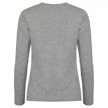 Clique dame Premium Fashion langærmet t-shirt, Grey melange 