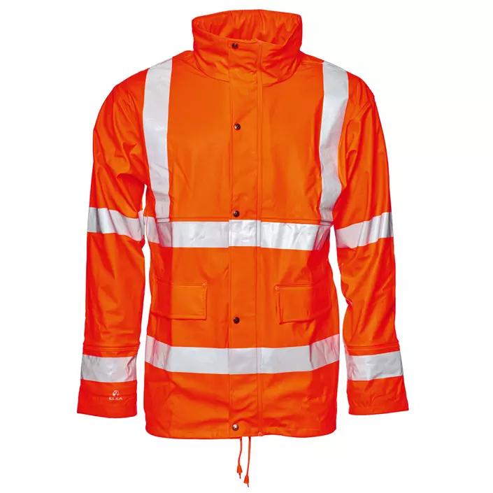 Elka Dry Zone Visible PU rain jacket, Hi-vis Orange, large image number 0