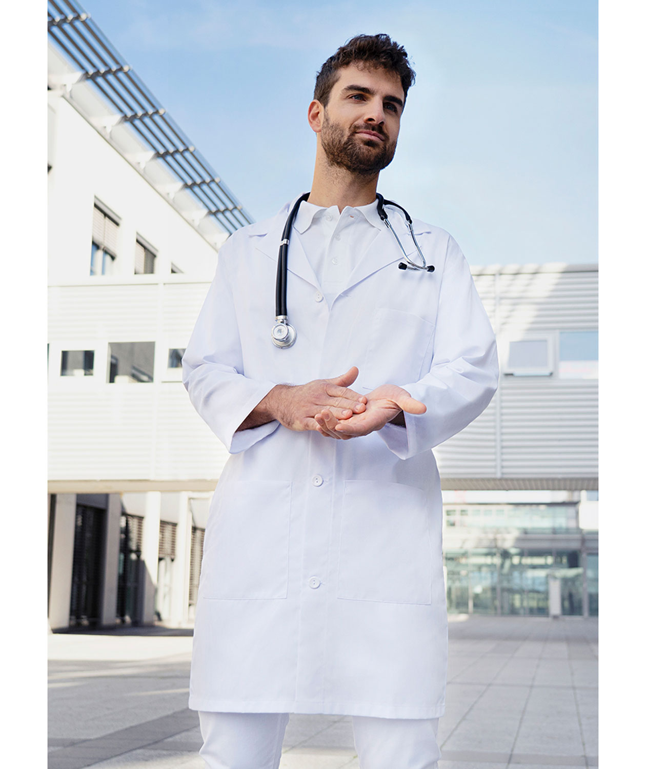 Karlowsky arbetsrock, Vit