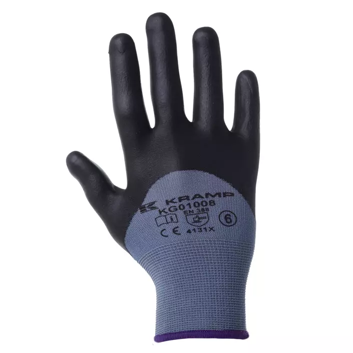 Kramp 1.008 work gloves with dots, Blue/Black, large image number 0