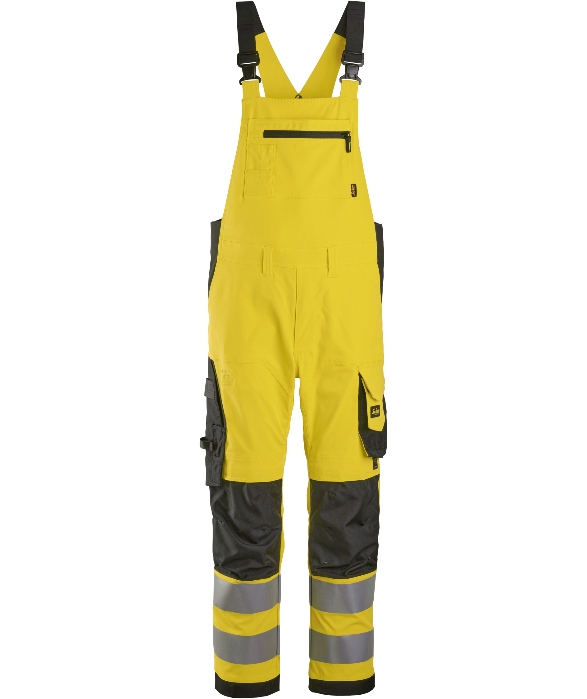Snickers bib and brace 6043, Hi-vis Yellow/Black, large image number 0