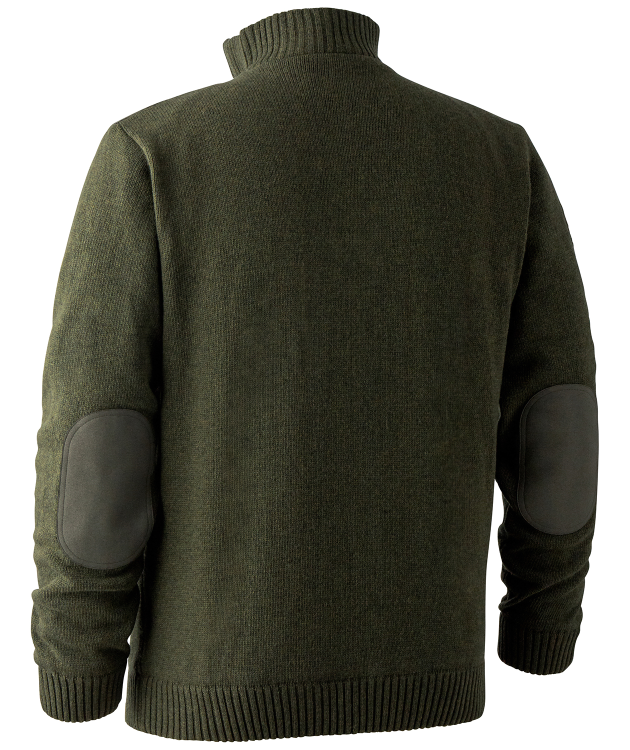Deerhunter Carlisle knitted sweater with half-zip, Green Melange