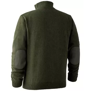 Deerhunter Carlisle knitted sweater with half-zip, Green Melange