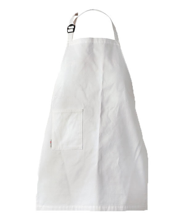 Toni Lee Kron Junior bib apron with pocket, White