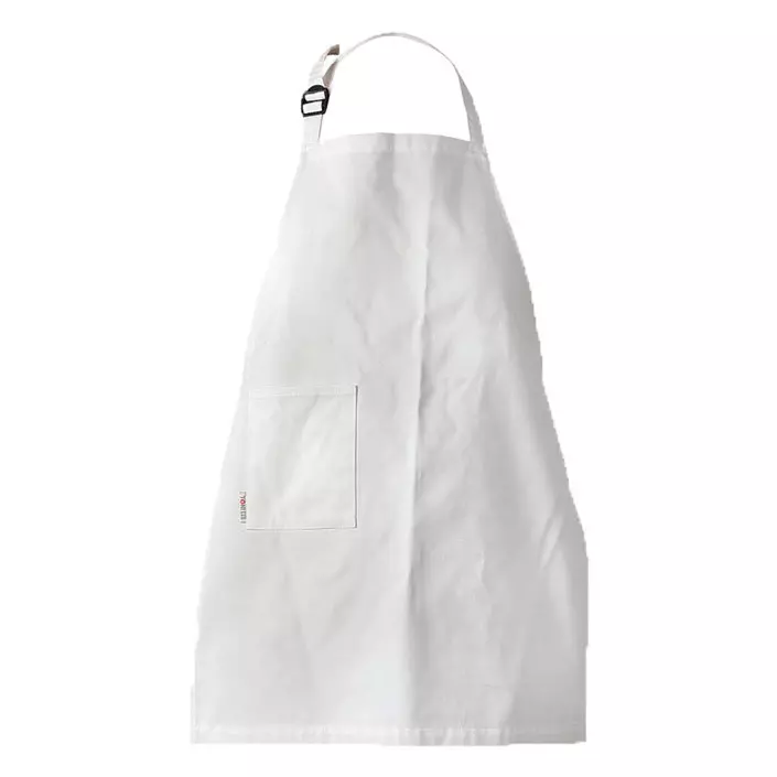 Toni Lee Kron Junior bröstlappsförkläde med lomme, Vit, Vit, large image number 0