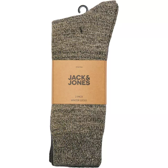Jack & Jones JACJEFREY 2er-Pack Wintherstrümpfe, Cloud Cream Brindle, Cloud Cream Brindle, large image number 3